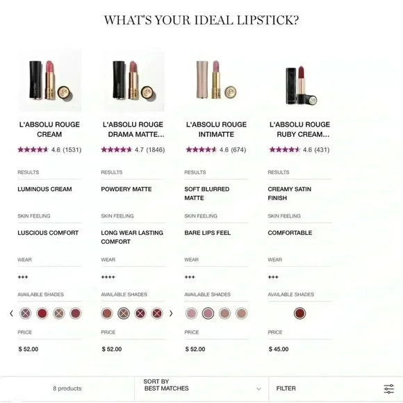 Lancôme L'ABSOLU ROUGE DRAMA MATTE LIPSTICK 295 - Picture 2 of 4